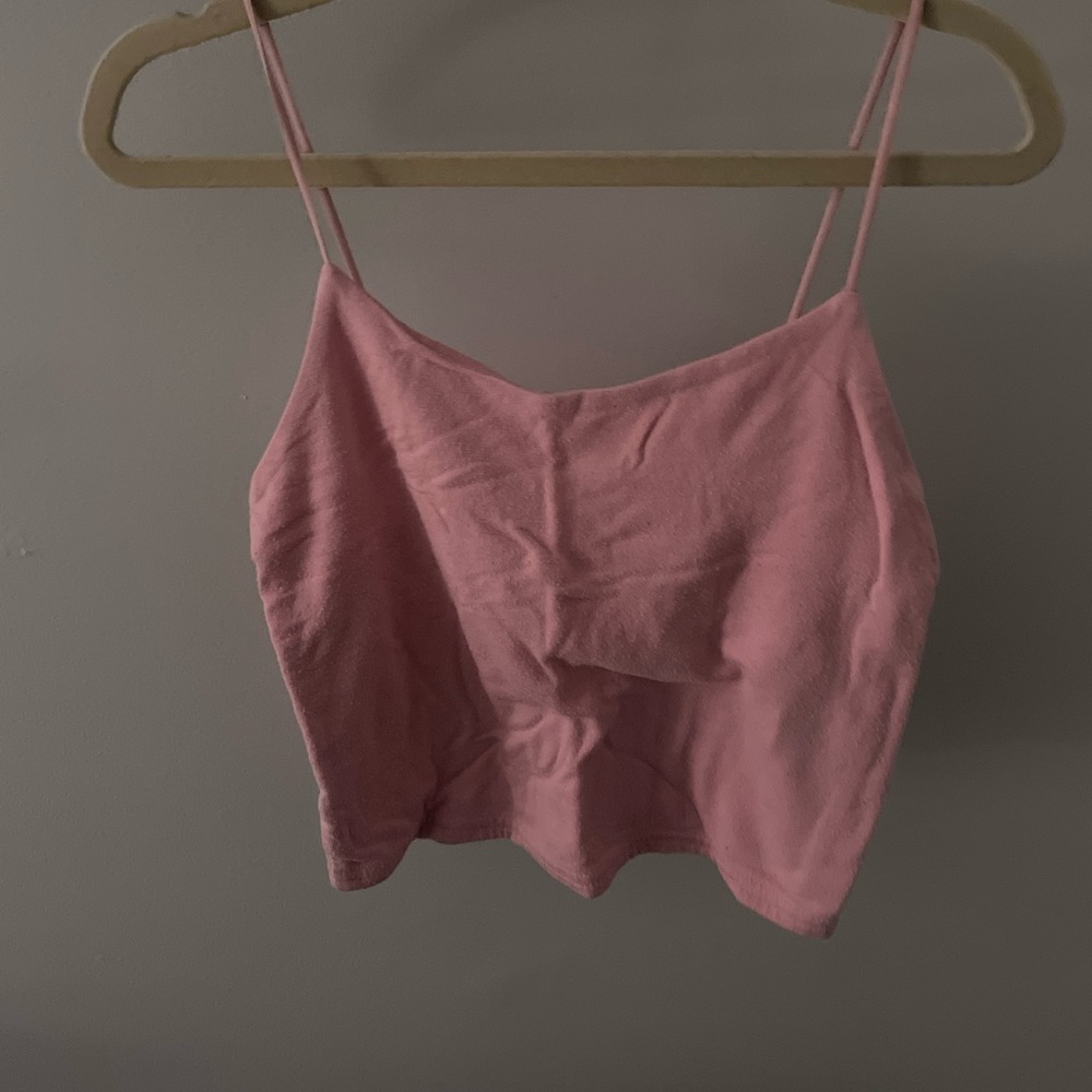 pink pacsun cropped tank top size extra small